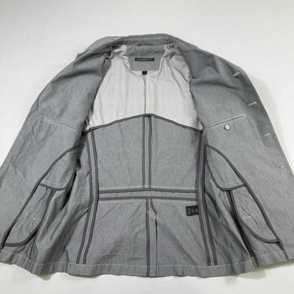 John Varvatos Jacket Mens Size Small Grey Blazer Sport Coat Casual Vented Cotton